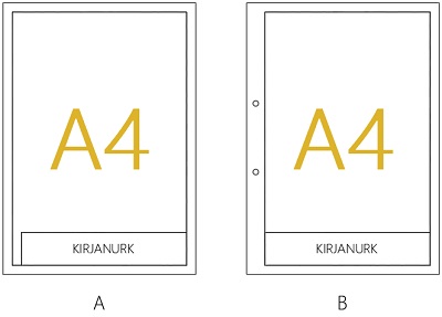 Köiteribata ja köiteribaga r.aamjoon ja kirjanurk formaatlehel